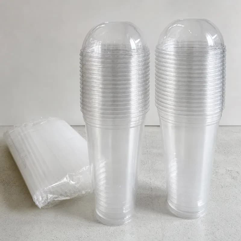 Gelas plastik + tutup